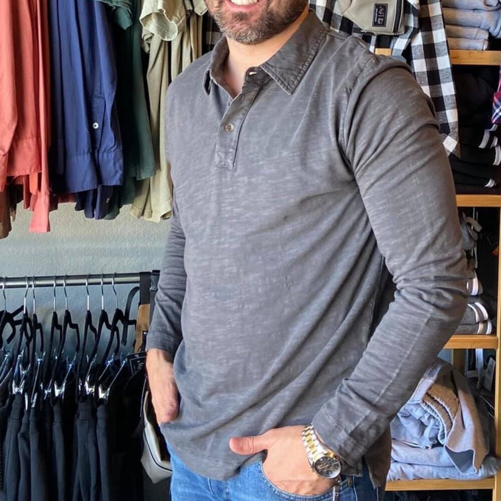 Salt Point Long Sleeve Slub Jersey Polo